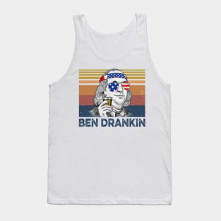 Ben Drankin Benjamin Franklin 4th Of July Vintage Shirt Tank Top